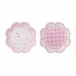 PACK DE 8 PLATOS FIESTA ROSA