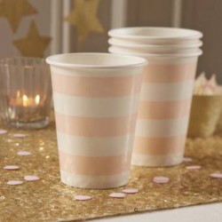 PACK DE 8 VASOS ROSA PASTEL