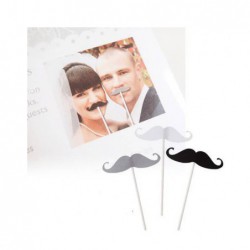 PACK DE 12 BIGOTES CON PALITO