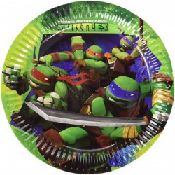 PACK DE 8 PLATOS TORTUGA NINJA