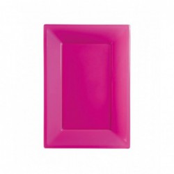 LOTE DE 3 BANDEJAS PVC FUCSIA