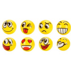 PELOTA PEQ. EMOTICONOS PVC