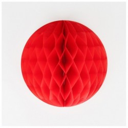 POMPONES NIDO 20CM ROJO